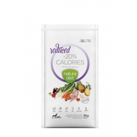 Saco de pienso Natura diet Reduced -20% calories de 2Kg Saco de pienso Natura diet Reduced -20% calories de 2Kg