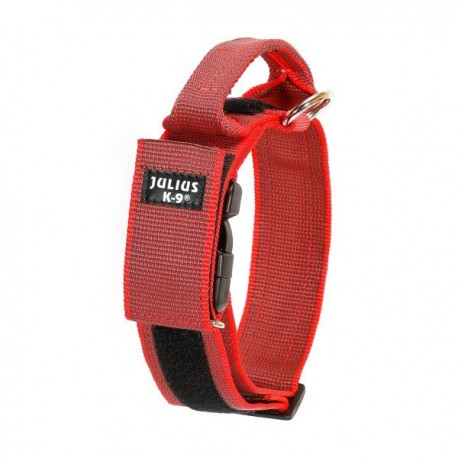 Collar julius-k9 con asa rojo - color & gray Collar julius-k9 con asa rojo - color & gray