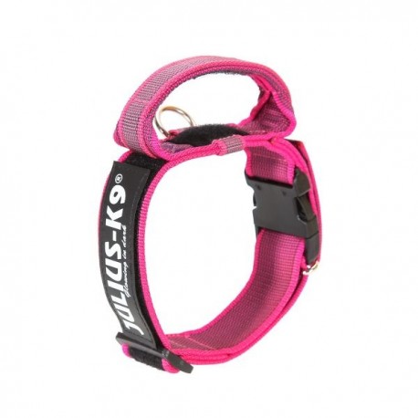 Collar julius-k9 con asa rosa - color & gray Collar julius-k9 con asa rosa - color & gray