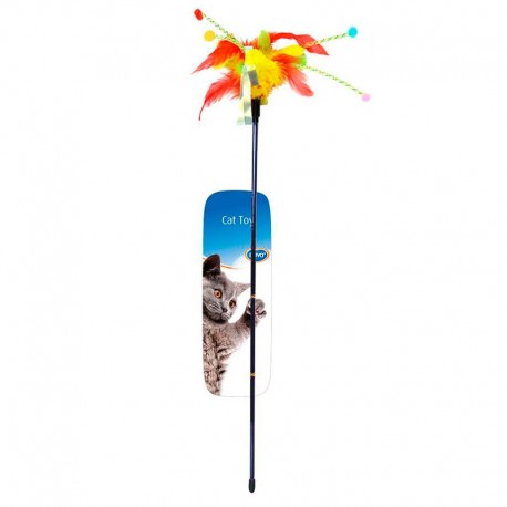 Juguete caña con plumas para gatos Juguete caña con plumas para gatos