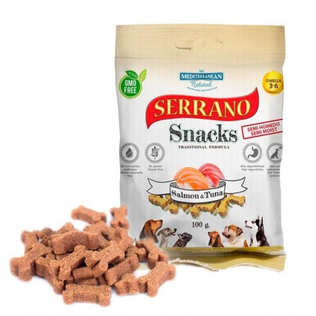 Snacks serrano salmón y atún para perros Snacks serrano salmón y atún para perros