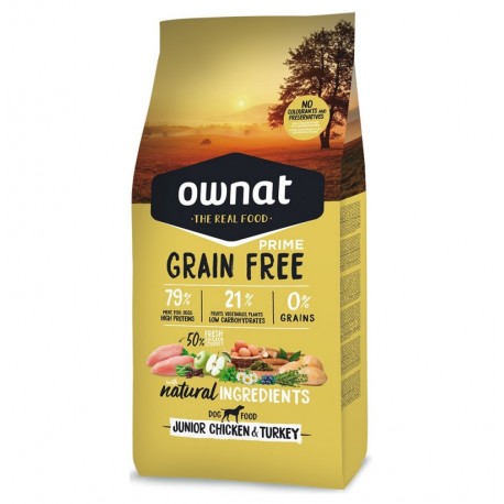 Ownat prime junior grain free pollo y pavo para cachorros Ownat prime junior grain free pollo y pavo para cachorros