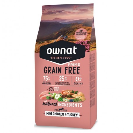 Ownat prime mini grain free pollo y pavo (perros mini) Ownat prime mini grain free pollo y pavo (perros mini)