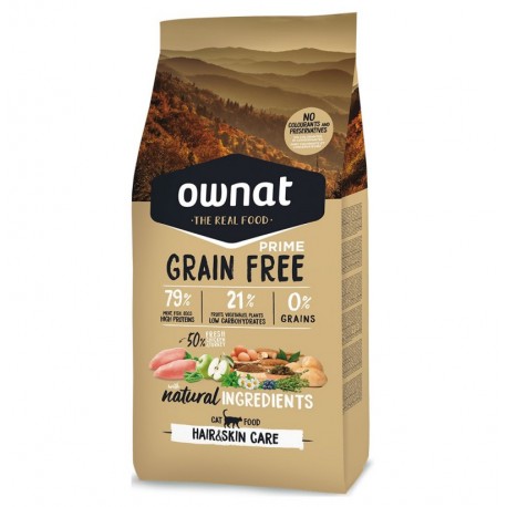 Ownat cat prime grain free hair & skin para gatos (pelo y piel) Ownat cat prime grain free hair & skin para gatos (pelo y piel)