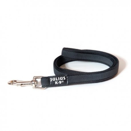 Correa antideslizante julius-k9 negro con asa Correa antideslizante julius-k9 negro con asa