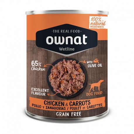Ownat pollo con zanahorias latas para perros Ownat pollo con zanahorias latas para perros