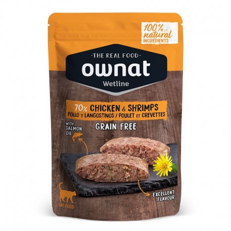 Ownat pollo y langostinos sobrecitos para gatos Ownat pollo y langostinos sobrecitos para gatos