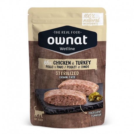 Ownat pollo y pavo sobrecitos para gatos esterilizados Ownat pollo y pavo sobrecitos para gatos esterilizados