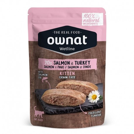 Ownat salmón y pavo kitten sobrecitos para gatitos Ownat salmón y pavo kitten sobrecitos para gatitos