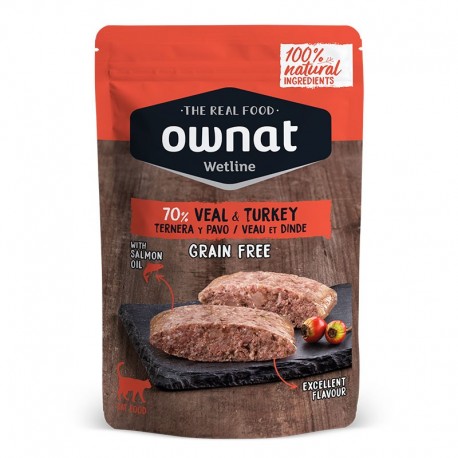 Ownat ternera y pavo sobrecitos para gatos Ownat ternera y pavo sobrecitos para gatos
