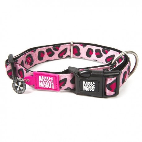 Max & molly collar leopardo rosa para perros Max & molly collar leopardo rosa para perros